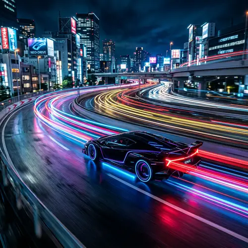 Sleek & Futuristic Supercar with Neon Accents | High-Tech Aesthetic