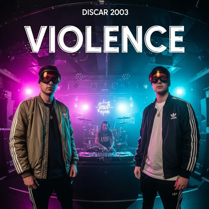 2000s Disco Rave Album 'Violence' Cover Art