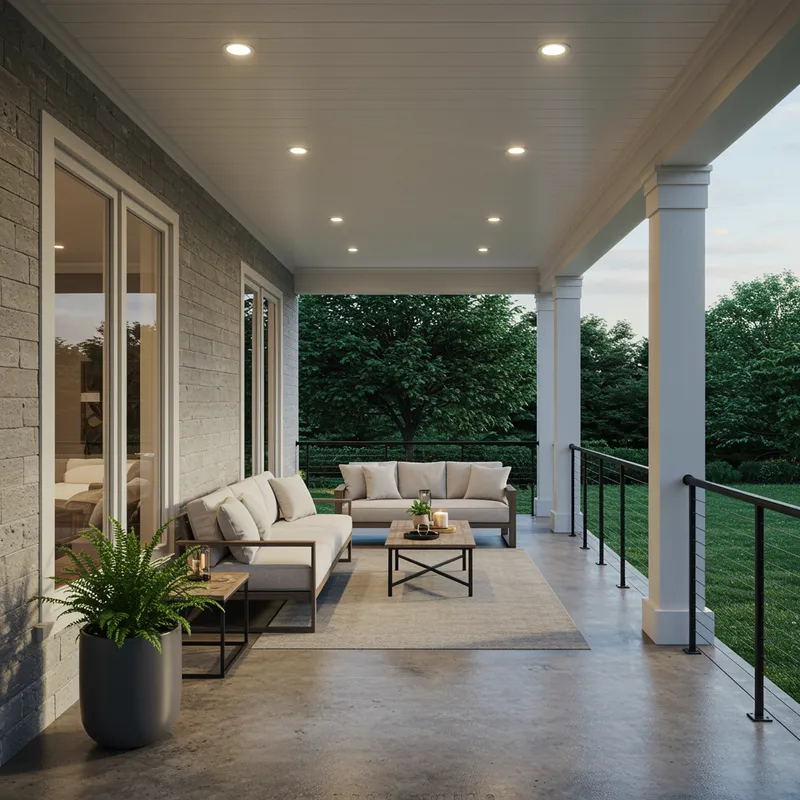 Modern Covered Porch Interior Design Ideas