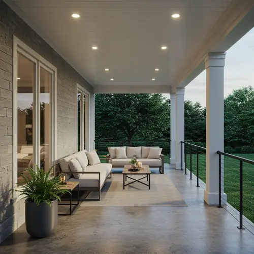 Modern Covered Porch Interior Design Ideas