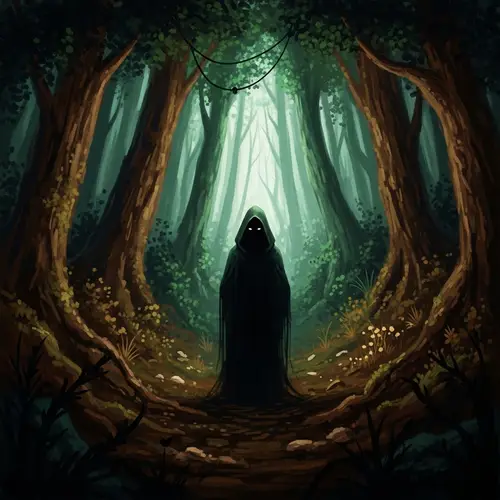 Enchanted Forest Cloaked Figure | Secrets & Wonder