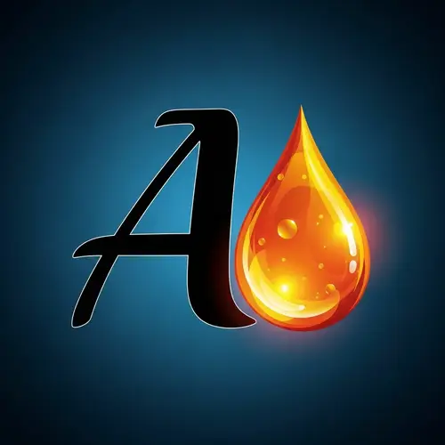 Modern Calligraphy 'A' with Resin Drop Symbol