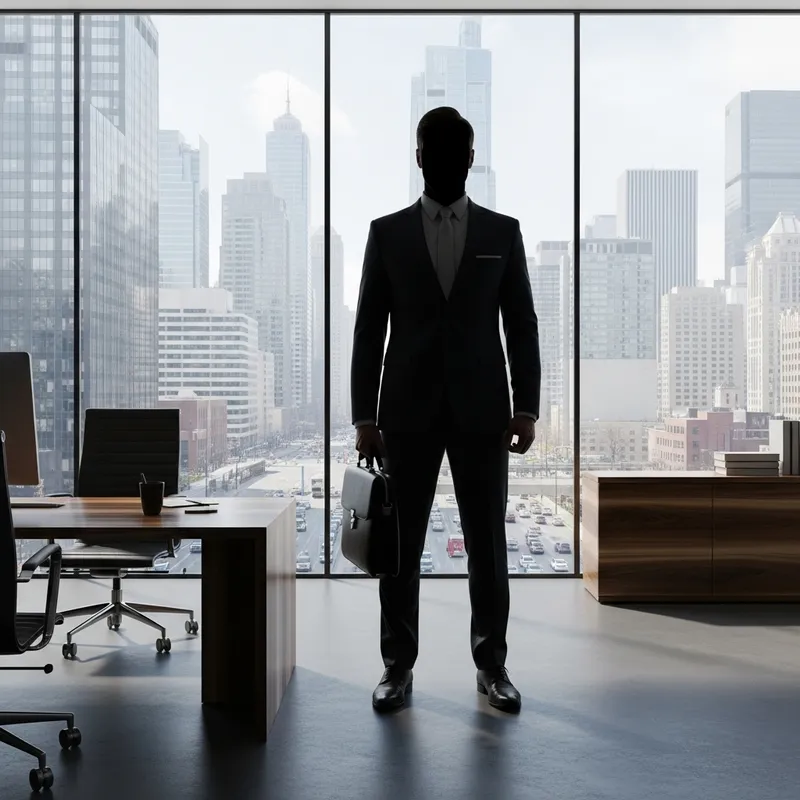 Confident Businessman Jack Conway in Professional Office Scene