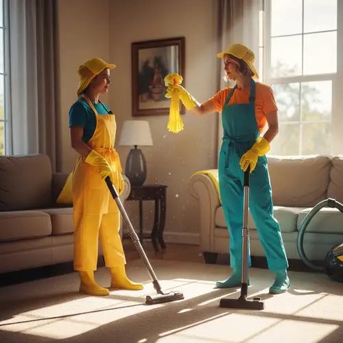 Vibrant Living Room Cleaning Session | Rejuvenating Cleanliness