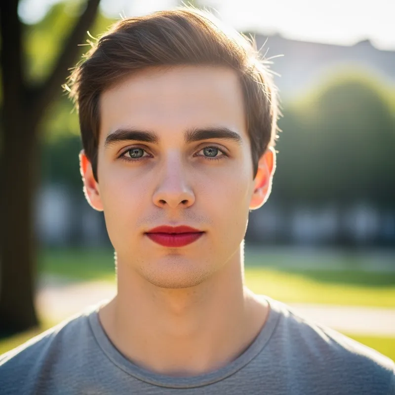 21-Year-Old Male with Blue Eyes and Red Lips - Chico Rubio 21-Year-Old Male with Blue Eyes and Red Lips - Chico Rubio