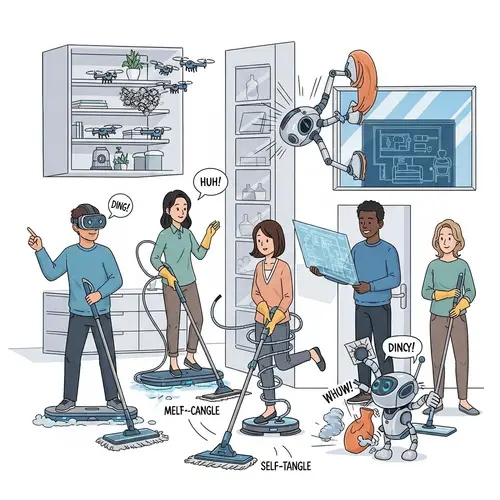 Futuristic Cleaning: A Fun Cartoon Exploration