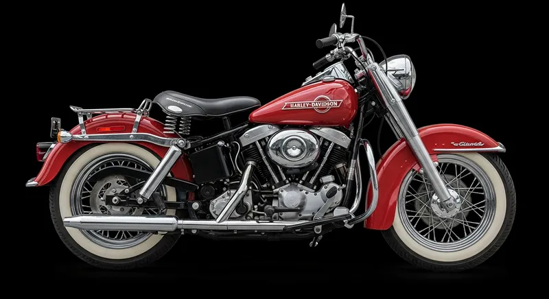 1955 Harley-Davidson Duo-Glide - Vintage Motorcycle with Iconic Logo