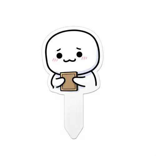 Lovable Chibi Style Character for Bookmark Sticker