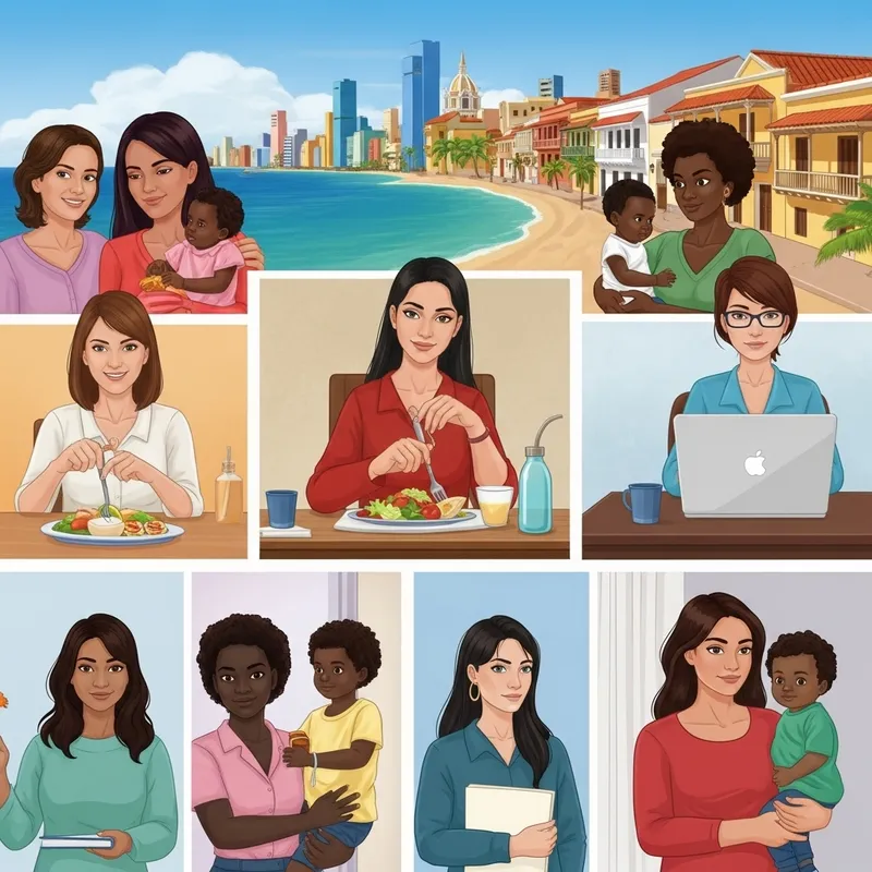 Diverse Single Mothers in Cartagena Juggling Work & Family Life