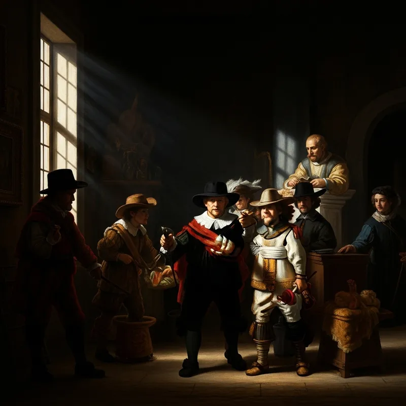 Rembrandt-Inspired 8K Realistic Chiaroscuro Art