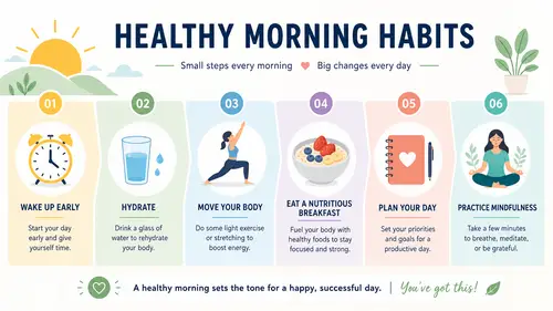 Healthy Morning Habits Infographic for a Better Day