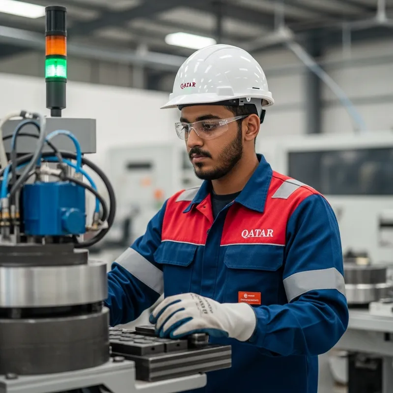 Qatari Youth Working in Factories