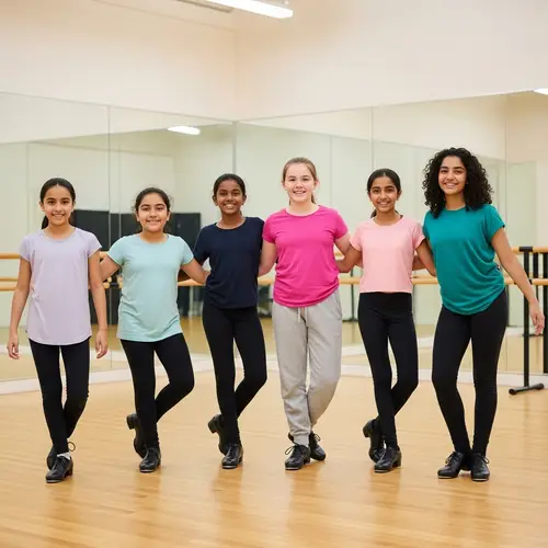 Enthusiastic 13-Year-Old Girls Tap Dance Group | Dance Studio