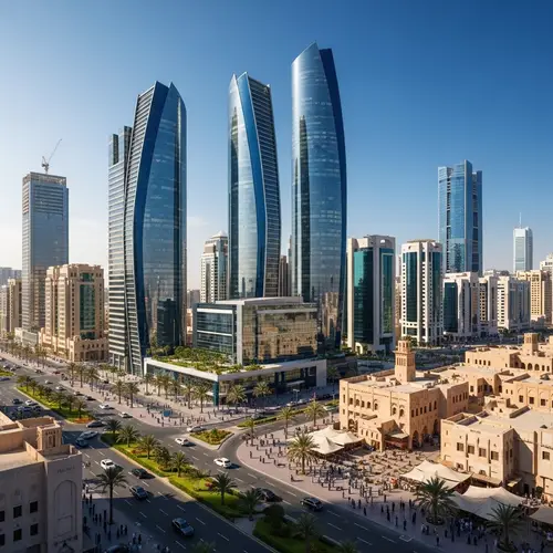 Modern Abu Dhabi Cityscape - Progressive Architecture & Desert Beauty