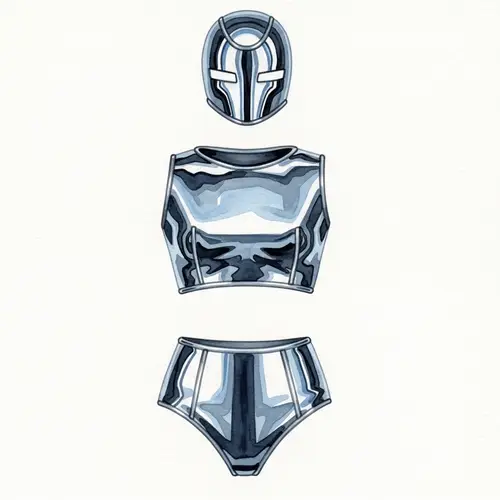 Tech-Inspired Metallic Foil Costume: Futuristic and Reflective