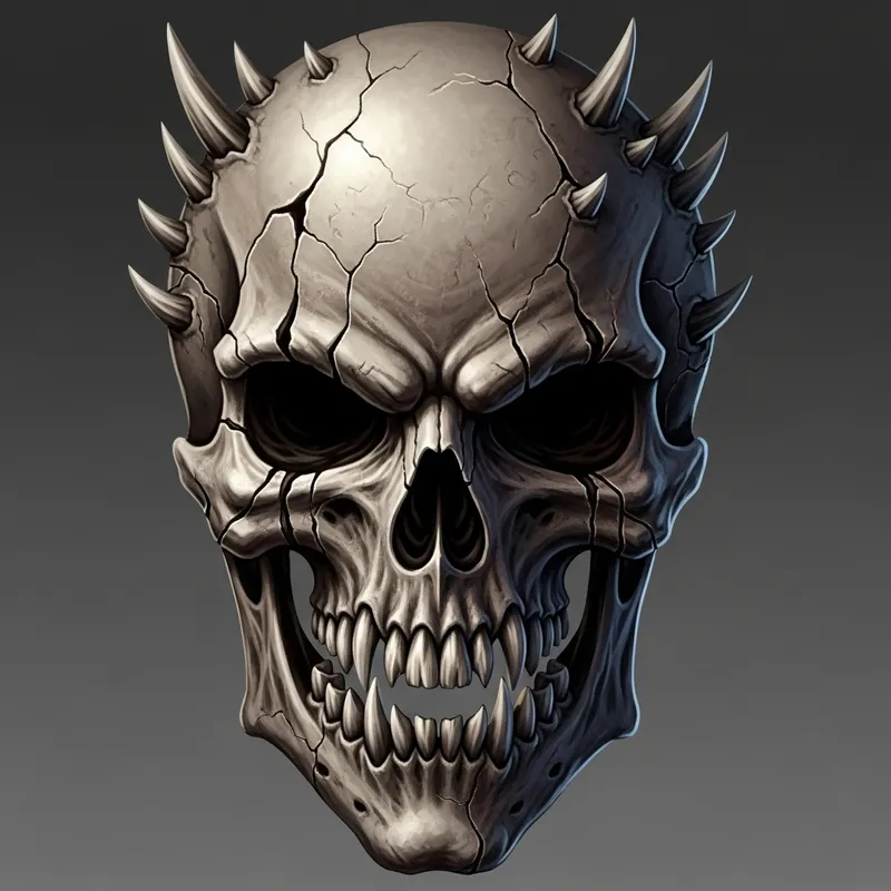 Brutal Skull: High Detail Rendering and Menacing Look