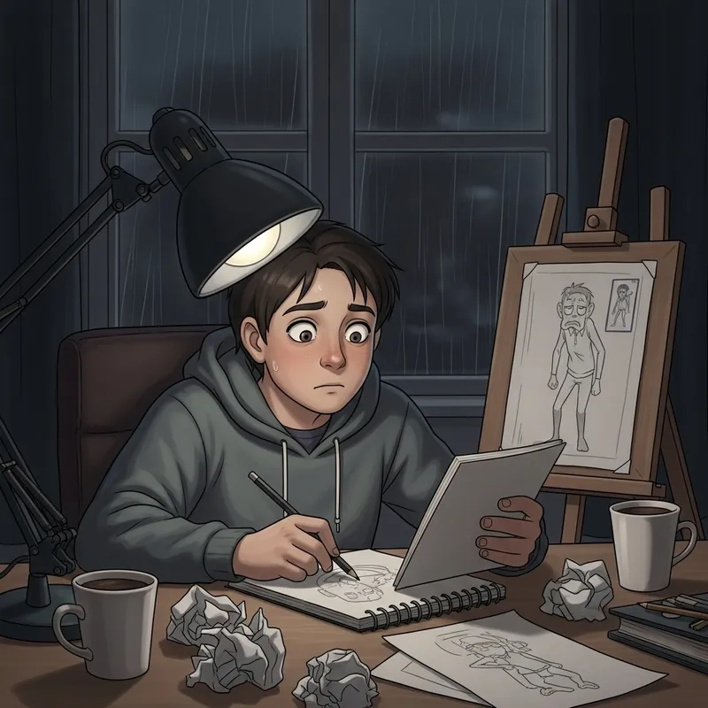 Self-Doubt in Sketching Practice: An Introspective Depiction