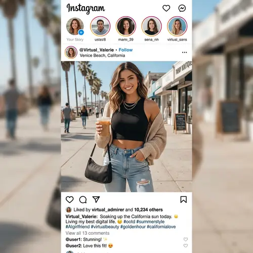 AI Girlfriend Model: Stunning Hourglass Figure