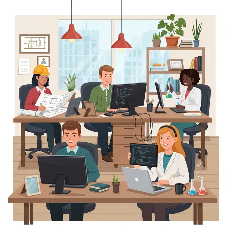 A Day of Fun at Work: Diverse Team Enjoying Productive Day