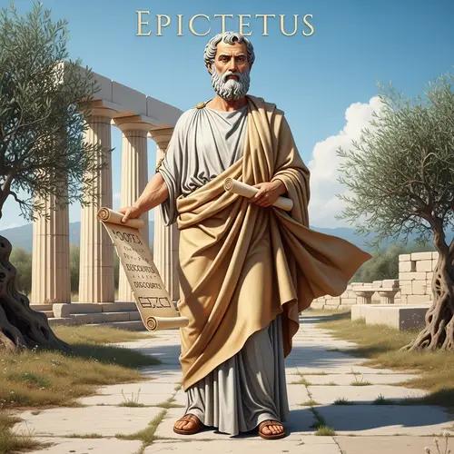Majestic Portrait of Epictetus, the Classical Philosopher