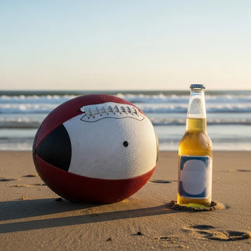 Beach Soccer Ball & Cold Beer – Relax by the Sea Beach Soccer Ball & Cold Beer – Relax by the Sea