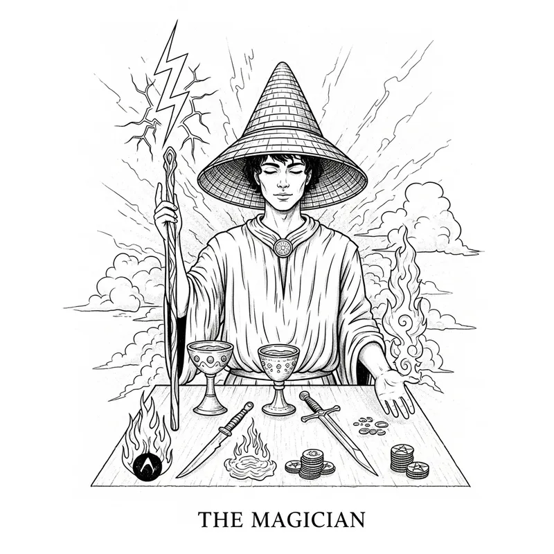 The Magician Tarot Card - Esoteric Art