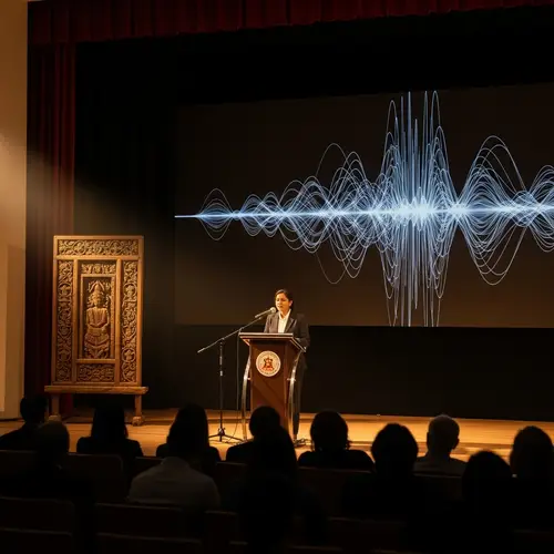 Powerful Speech: Embodying Eloquence in a Sunlit Auditorium
