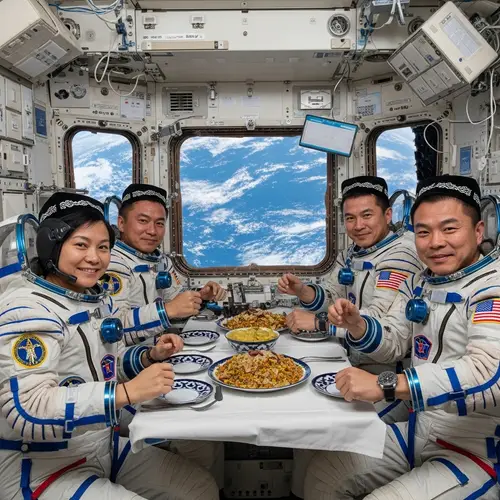Astronauts Enjoying Uzbek Plov in Space | ISS Mealtime