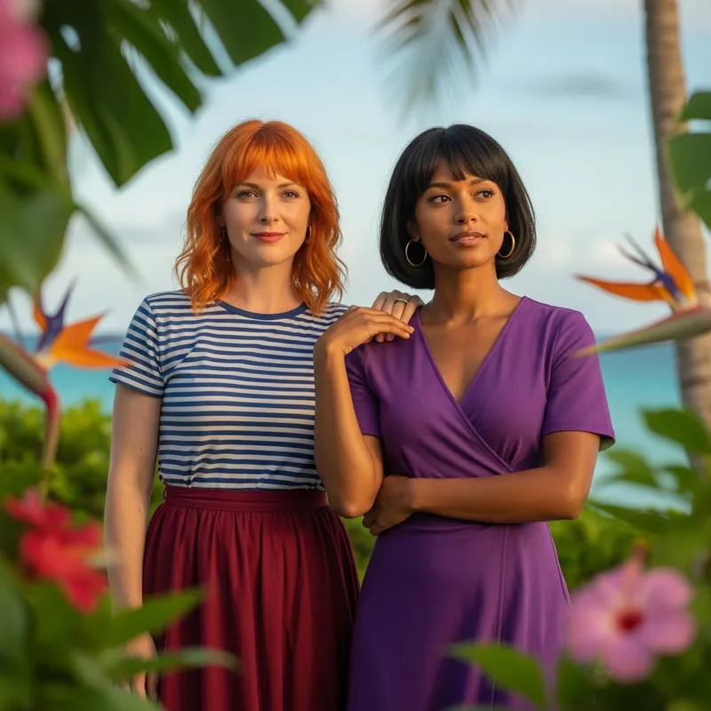 Nami and Robin: Adventurous Women in Tropical Setting Nami and Robin: Adventurous Women in Tropical Setting
