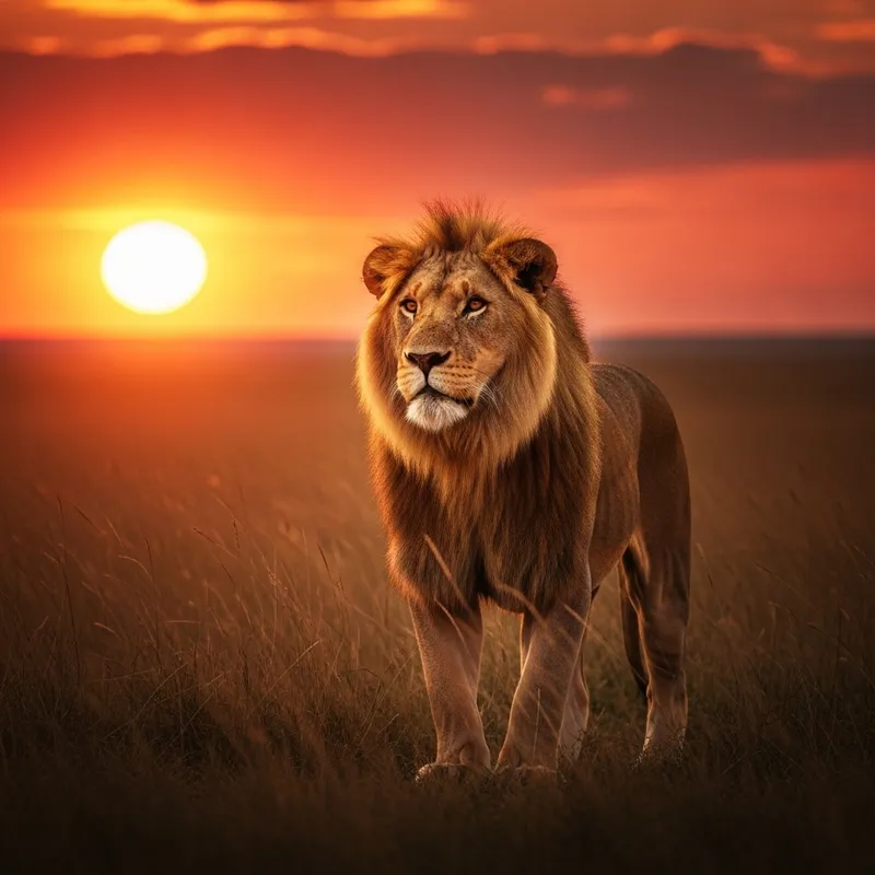 Majestic Lion in African Savannah | Stunning Wildlife