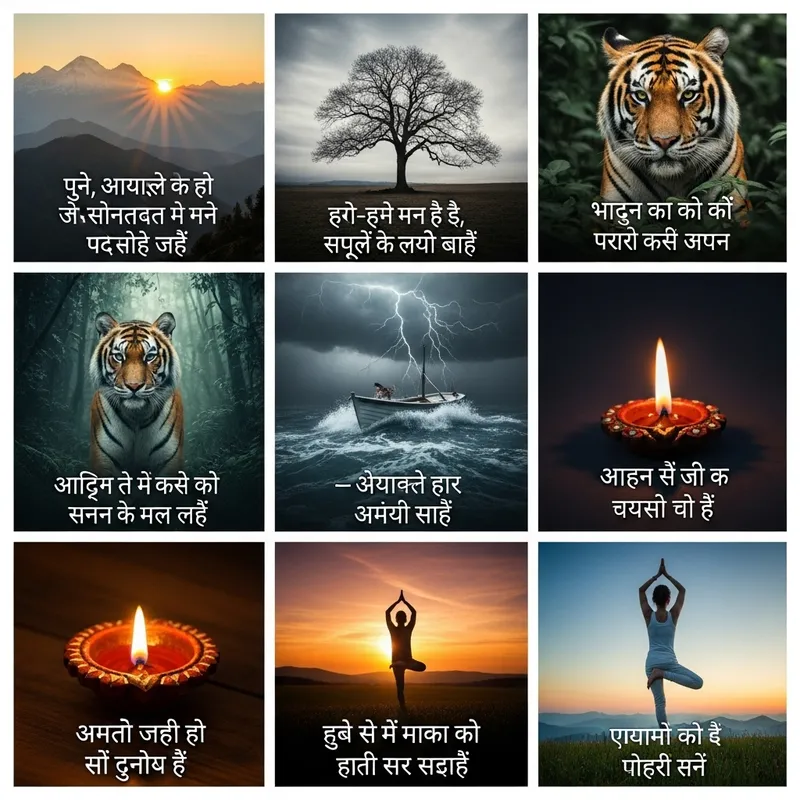 Inspiring Hindi Motivational Quotes Collage for Daily Encouragement