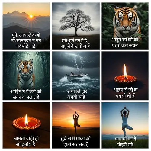Inspirational Hindi Motivational Quotes Collage