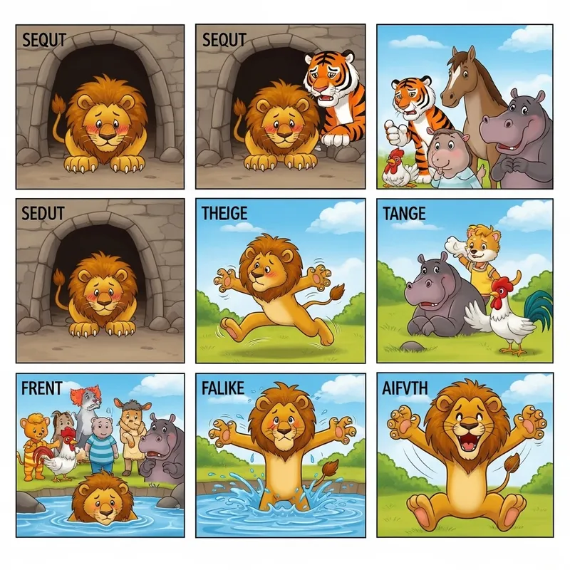 Shy Lion's Transformation: Animated Tale of Overcoming Shyness