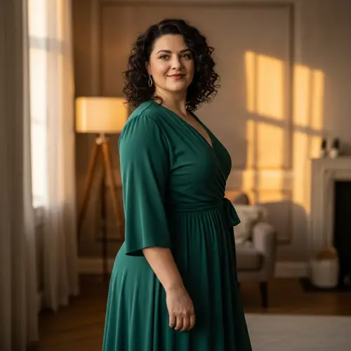 Celebrating Beauty and Strength: Confident Full-Figured Woman