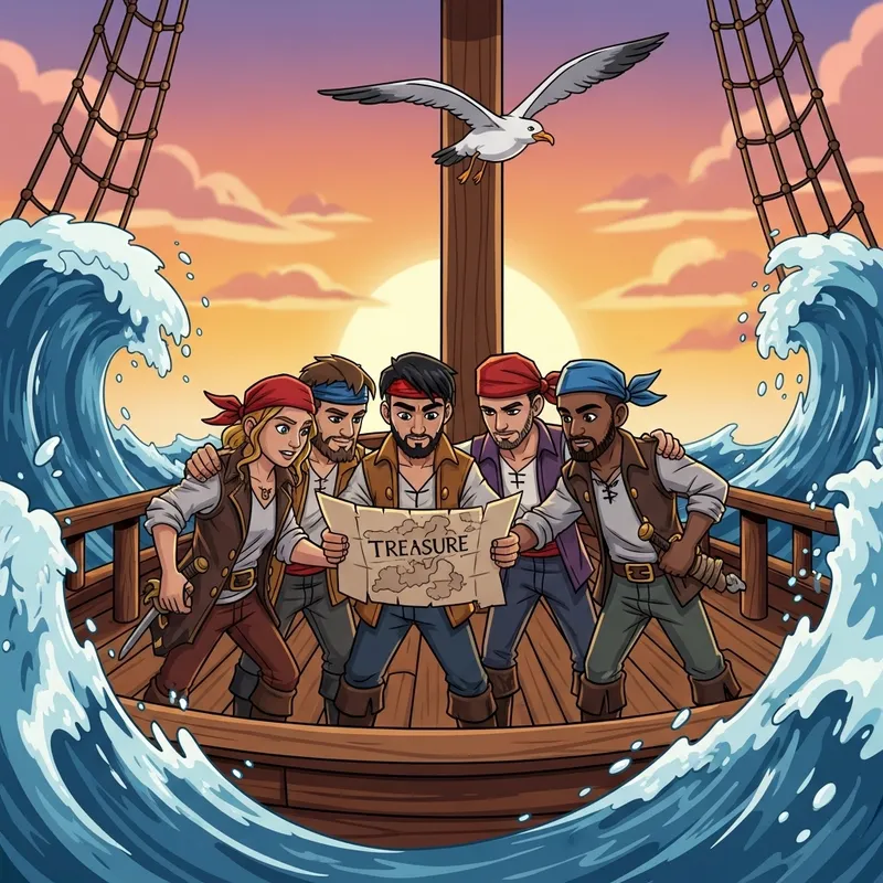 Adventure of 4 Friends: Treasure Hunt Cartoon Thumbnail Adventure of 4 Friends: Treasure Hunt Cartoon Thumbnail