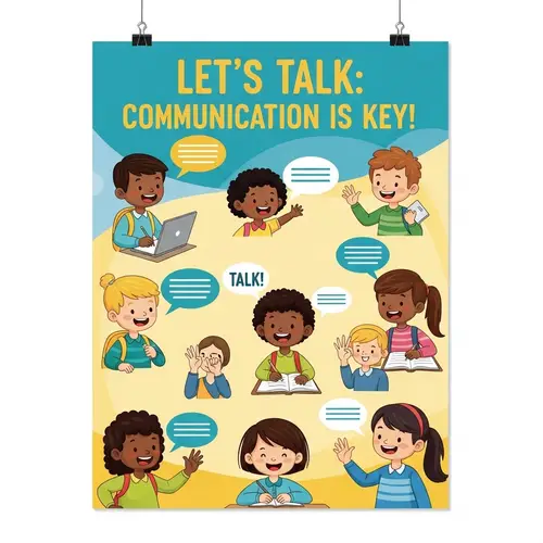 Let's Talk: Communication is Key! | Educational Poster