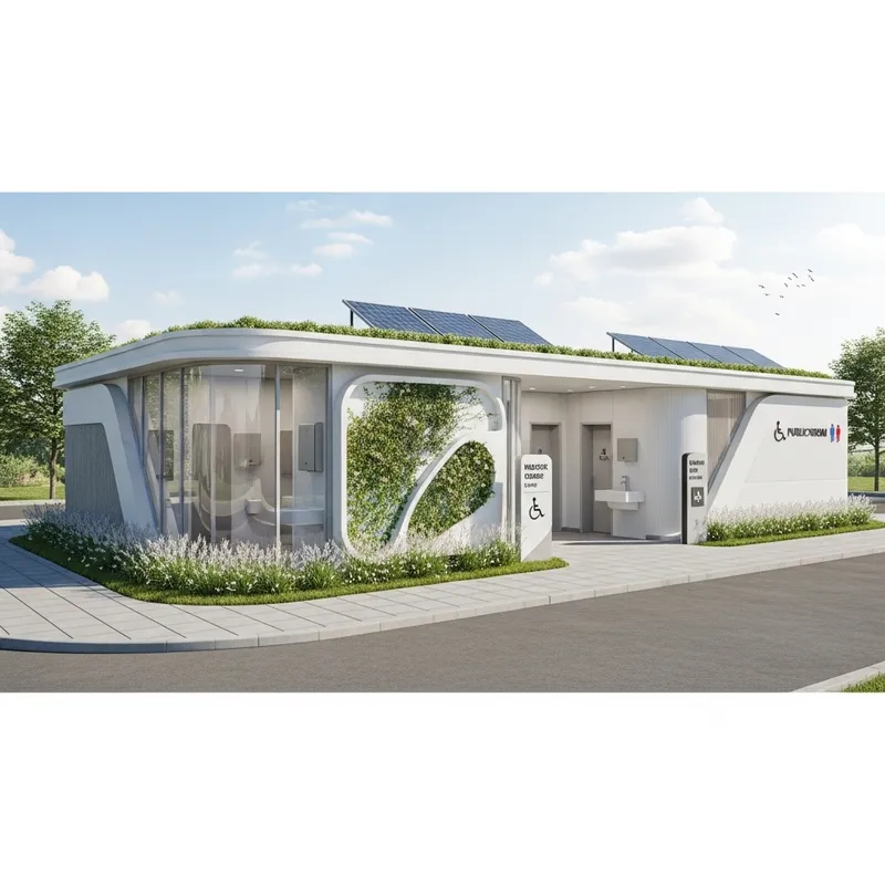 Modern Architectural Design for Public Restrooms