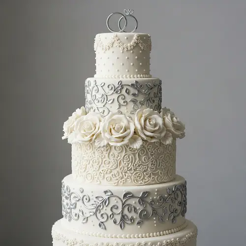 Exquisite Wedding Cake with Elegant Design