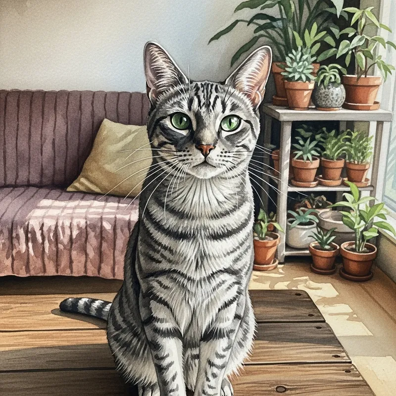 Cat Watercolor Painting | Beautiful Room Decor