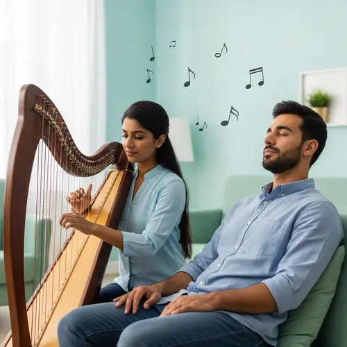 Music Therapy Session: Serene Healing with South Asian Female Therapist