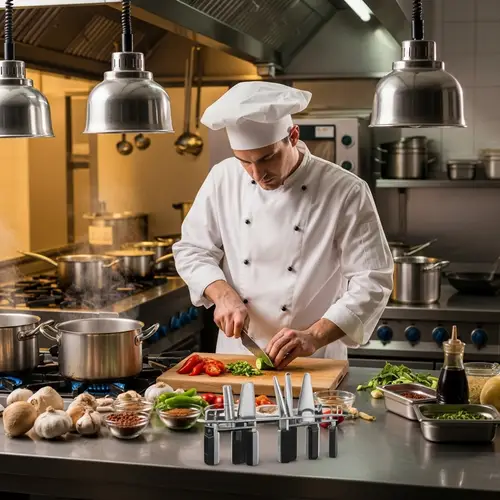 Passionate Male Chef Chopping Fresh Vegetables | Culinary Art