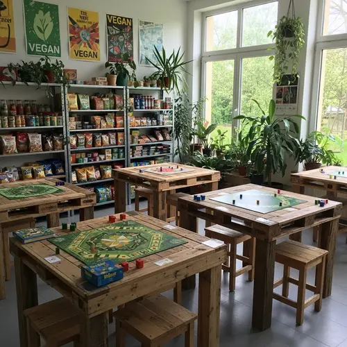 Vegan Game Room with Eco-Friendly Decor | Games & Snacks