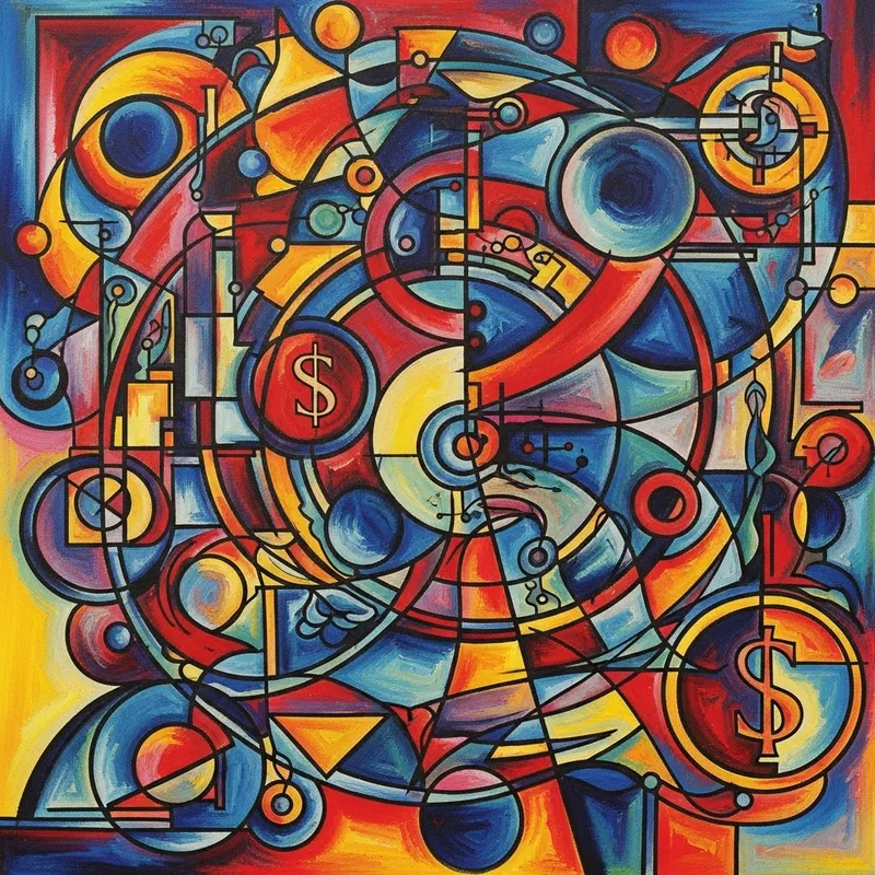 Colorful Abstract Painting by World-Renowned Artist Joan Miró