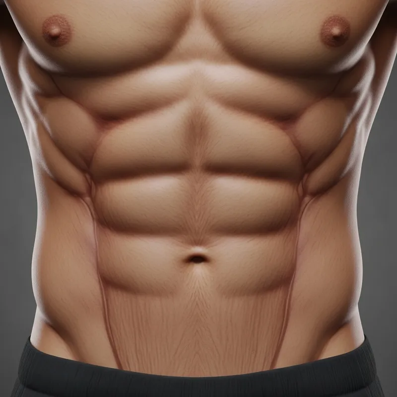 Sculpted Six-Pack Abs | Defined Abdominal Muscles Artwork