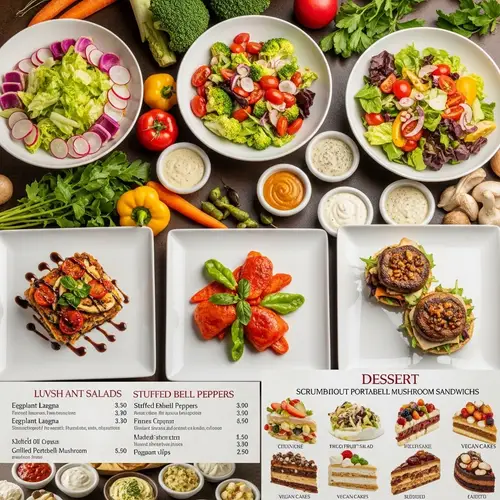 Vegetarian Menu: Colorful Salads & Delicious Main Courses