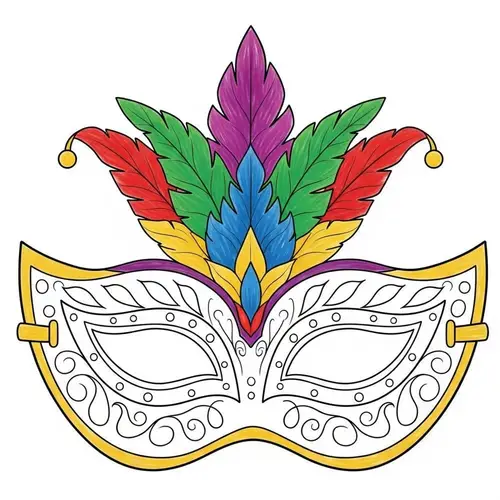Colorful Carnival Mask for Creative Kids | Symmetrical Design