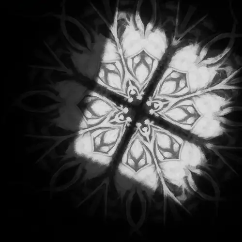 Vintage Black and White Digital Painting with Intricate Patterns