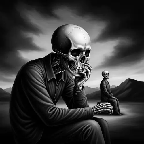 Surrealistic Exploration of Mortality through Metamorphic Forms