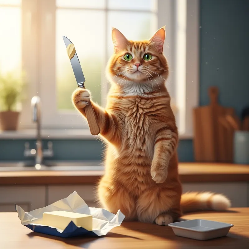 Sneaky Cat with Knife Sneaky Cat with Knife