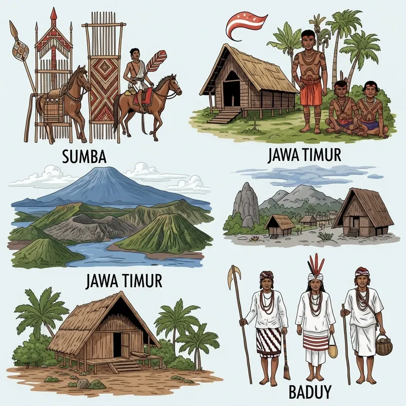 Diverse Cultures of Indonesia: Sumba, Dayak, Jawa Timur & Baduy People